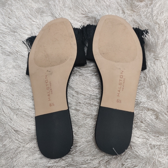 Halston heritage sz 5.5 fringe sandals - Picture 3 of 3